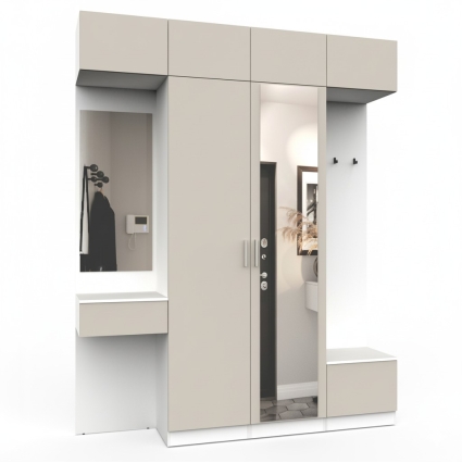 Набор мебели для прихожей "Марсель-211" МР 01-211 В2490 Ш2000 Г420 (ЛДСП Кашемир) Набор мебели для прихожей "Марсель-211" МР 01-211 В2490 Ш2000 Г420 (ЛДСП Кашемир)